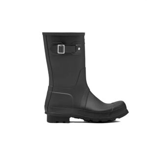 Hunter Original Short Black Adjustable Rain Boots Women's Size 6 Brand New